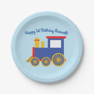 Assiettes En Carton Train Cute Choo-Choo 1er Anniversaire Thème