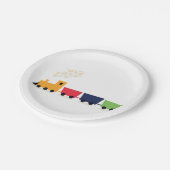 Assiettes En Carton Train de dessin (Angle)