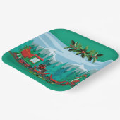 Assiettes En Carton Train de Noël Tiel Merry (Angulaire)