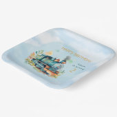 Assiettes En Carton Train Engine Boy 2nd. Anniversaire (Angulaire)