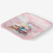 Assiettes En Carton Train Engine Girl 1er anniversaire (Angulaire)