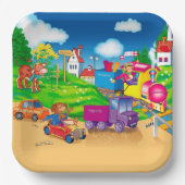 Assiettes En Carton train et voiture (Recto)