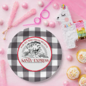 Assiettes En Carton Train père Noël Express (Fête)