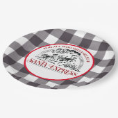 Assiettes En Carton Train père Noël Express (Angle)