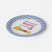 Assiettes En Carton Train Personnalisé N'Importe Quel Âge Anniversaire (Angle)