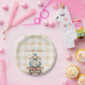 Assiettes En Carton Train vintage 1er anniversaire (Fête)