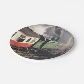 ASSIETTES EN CARTON TRAINS À VAPEUR (Angle)