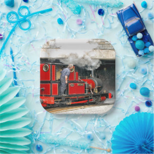 ASSIETTES EN CARTON TRAINS À VAPEUR