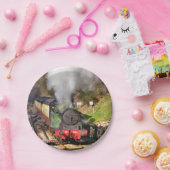 ASSIETTES EN CARTON TRAINS À VAPEUR (Fête)