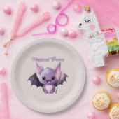 Assiettes En Carton Traitements magiques avec Bats mignons (Fête)