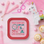 Assiettes En Carton Traiter chaque jour comme Noël (Fête)