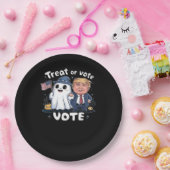 Assiettes En Carton Traiter Ou Voter, Trumpkin Éffrayant, Halloween Gr (Fête)