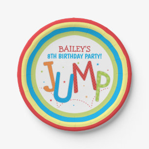 Assiettes En Carton Trampoline Jump Party Plaque papier pour fête d'an