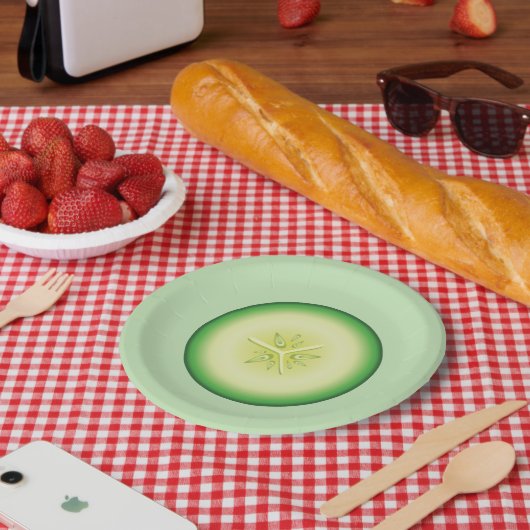 Assiettes En Carton Tranche de concombre (Pique-nique)