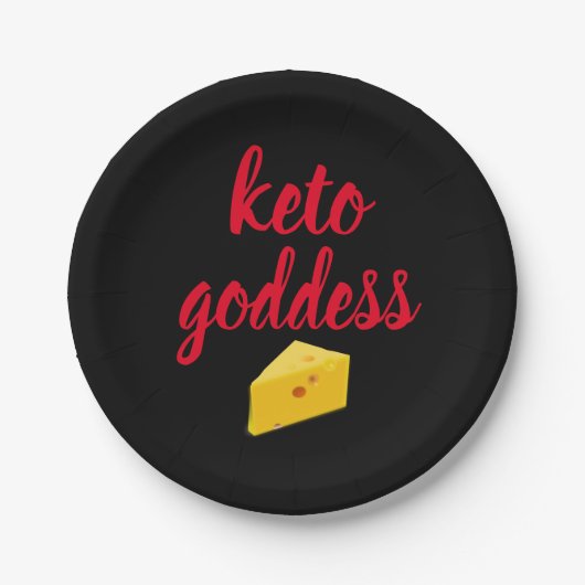 Assiettes En Carton Tranche de fromage Keto Goddess (Devant)