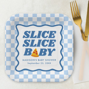 Assiettes En Carton Tranche Tranche Bébé Fête de Naissance Pizza