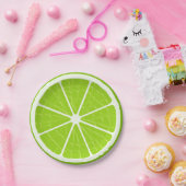 Assiettes En Carton Tranchée de fruits à la chaux (Fête)