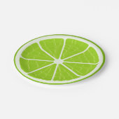 Assiettes En Carton Tranchée de fruits à la chaux (Angle)