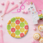 Assiettes En Carton Tranches d'agrumes (Fête)