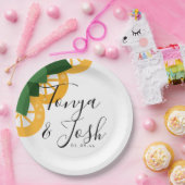 Assiettes En Carton Tranches de citron Mariage campagnard moderne (Fête)