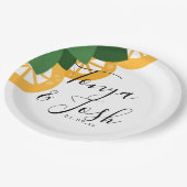 Assiettes En Carton Tranches de citron Mariage campagnard moderne (Angle)