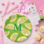 Assiettes En Carton Tranches de citron personnalisées sur Arrière - pl (Fête)