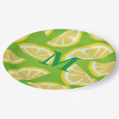 Assiettes En Carton Tranches de citron personnalisées sur Arrière - pl (Angle)