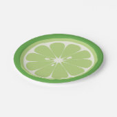 Assiettes En Carton Tranches de citron vert (Angle)