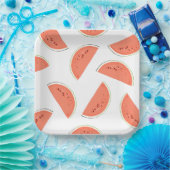 Assiettes En Carton Tranches de pastèque  (Fête)