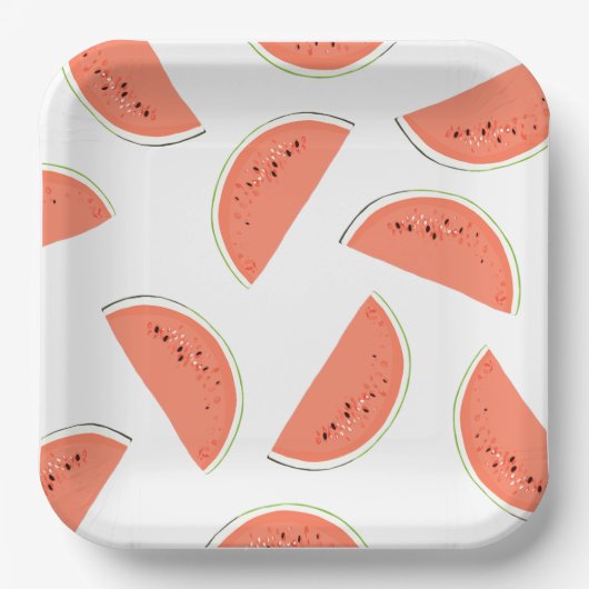 Assiettes En Carton Tranches de pastèque  (Recto)