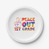 Assiettes En Carton Tranquillité de première année Teinture de Dernièr (Devant)