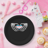 Assiettes En Carton Trans Pride Skeleton Halloween Transgenre Goth He (Fête)
