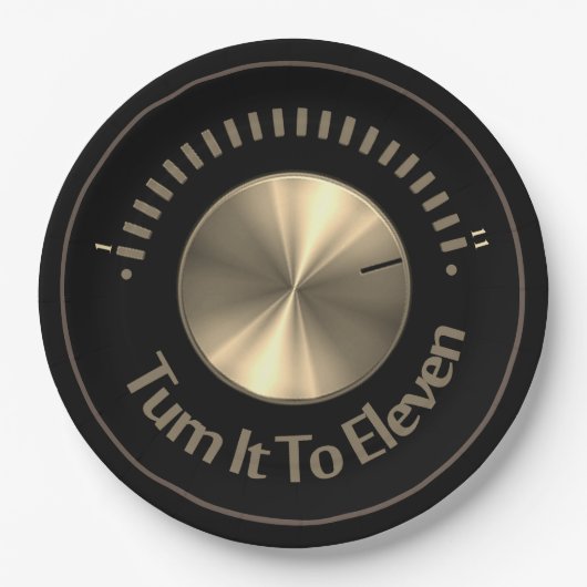 Assiettes En Carton Transformez-Le En Onze Noir Et Or (Devant)