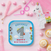 Assiettes En Carton Transport 1er anniversaire fête (Fête)