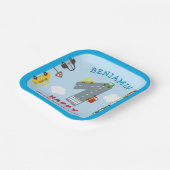 Assiettes En Carton Transport 1er anniversaire fête (Angulaire)