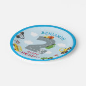 Assiettes En Carton Transport 2ème anniversaire Papier Plaque (Angle)