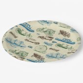 Assiettes En Carton Transport vintage (Angle)