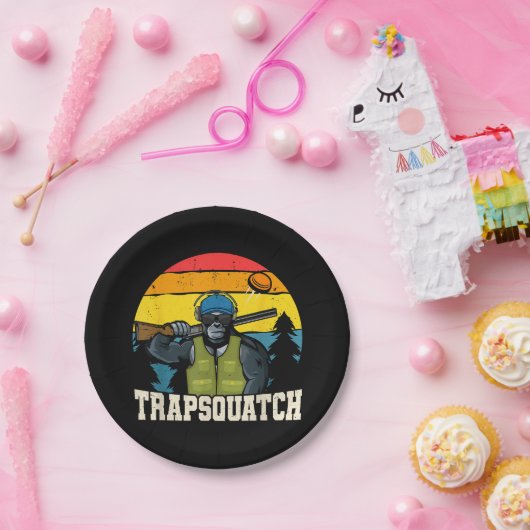 Assiettes En Carton Trapsquatch Bigfoot Drôle Piège en Argile Tireur H (Fête)