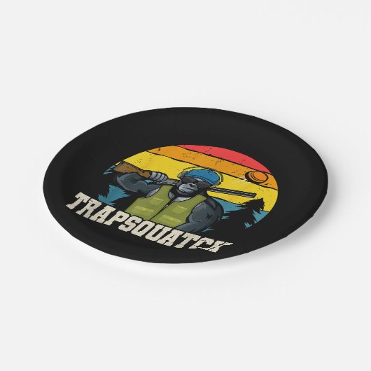 Assiettes En Carton Trapsquatch Bigfoot Drôle Piège en Argile Tireur H (Angle)