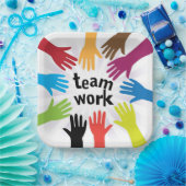 Assiettes En Carton TravailÉquipe (Fête)