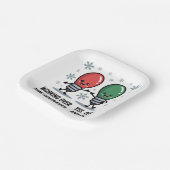 Assiettes En Carton Travailler pendant les fêtes Noël drôle plaisanter (Angulaire)
