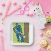 Assiettes En Carton Travailleur forestier (Fête)