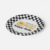 Assiettes En Carton TRAVIS One Happy Dude Smile Face Anniversaire (Angle)