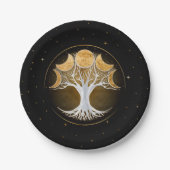 Assiettes En Carton Tree of life and moons (Devant)