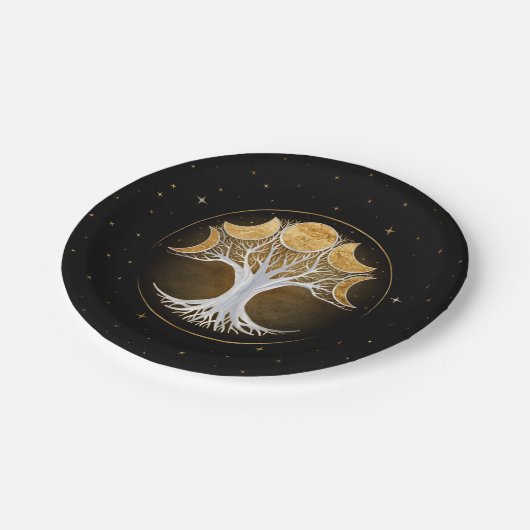 Assiettes En Carton Tree of life and moons (Angle)