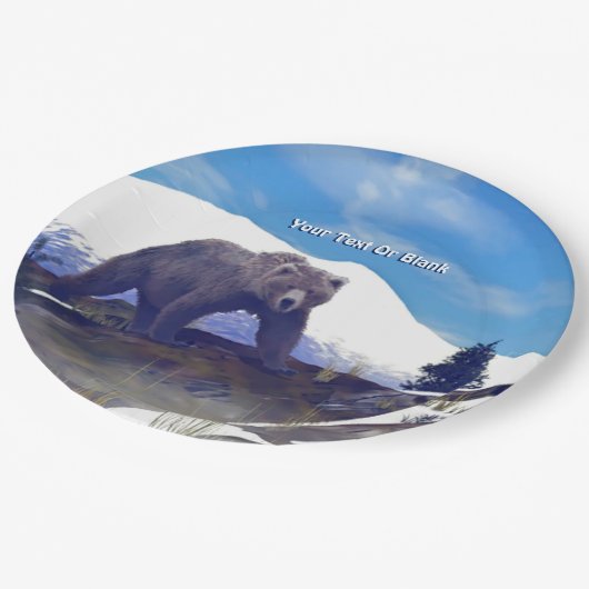 Assiettes En Carton Treeline Grizzly (Angle)