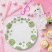 Assiettes En Carton Trèfle Chanceux en Amour St Patrick Fête de Mariée (Fête)
