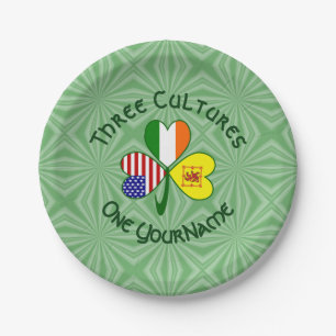 Assiettes En Carton Trèfle Scot Lion Irlande USA Drapeaux Personnalisé