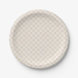 Assiettes En Carton Trellis Diamant | Lin Souple