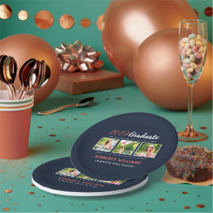 Assiettes En Carton Trendy 3 Photo Collage Graduation Party
